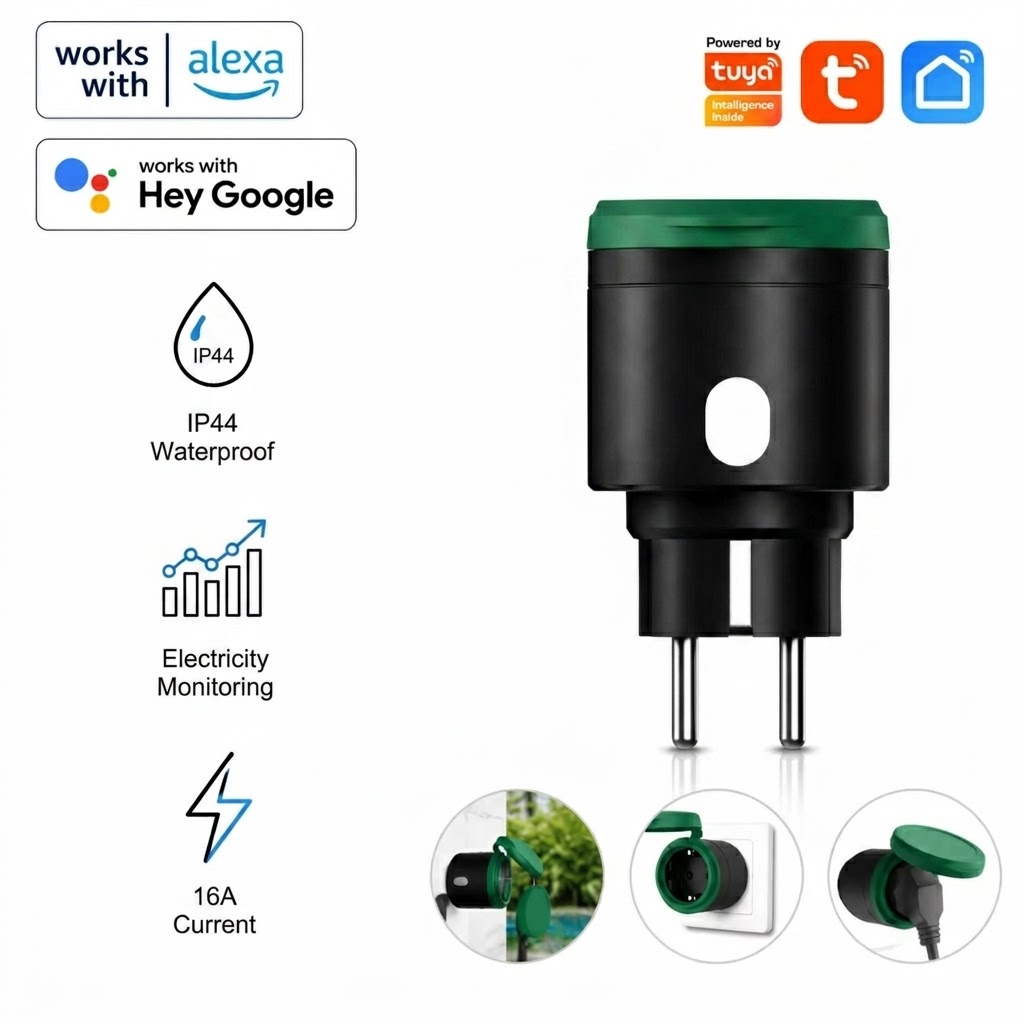 Outdoor Power Outlet Wifi - Inteligentna wtyczka WiFi Tuya 16A z