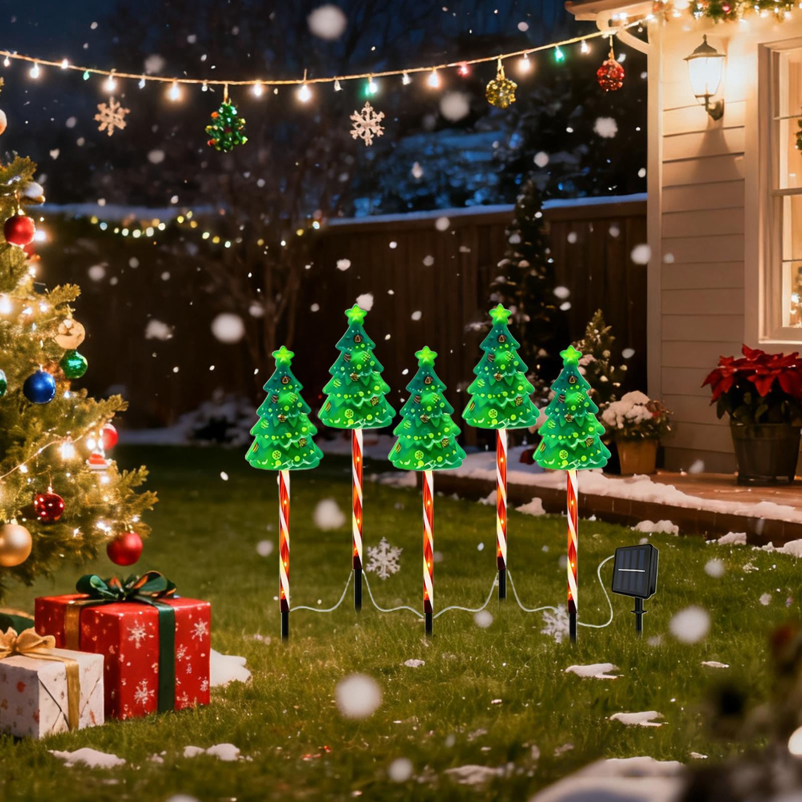 Outdoor Yard Power Stake - Świąteczne lampki solarne na choinkę do