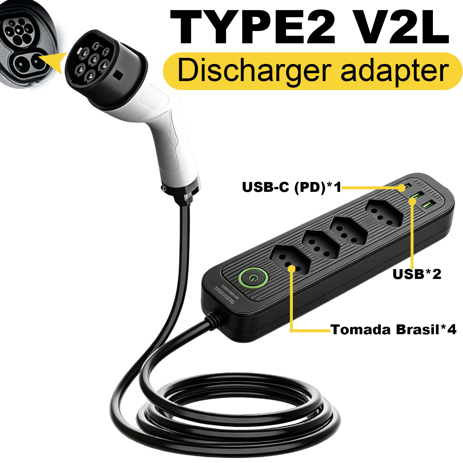 Outdoor Power Adapter - Adapter rozruchowy Type2 V2L 16A z