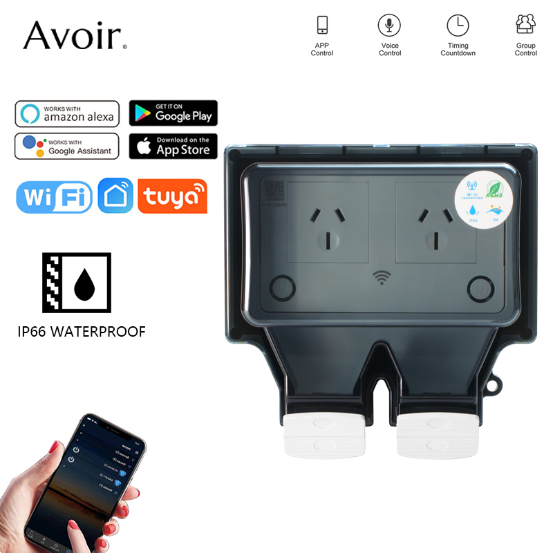 Outdoor Power Outlet Wifi - Avoir Tuya Wifi wodoodporna gniazdo elektryczne
