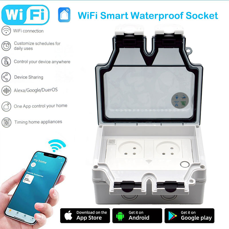 Outdoor Power Outlet Wifi - Inteligentne gniazdko 16A IP66 wodoodporne, wtyczka