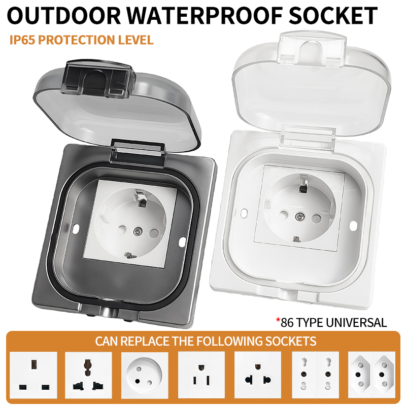 Outdoor Power Adapter - Wodoodporne gniazdo zewnętrzne IP65, gniazdo ścienne