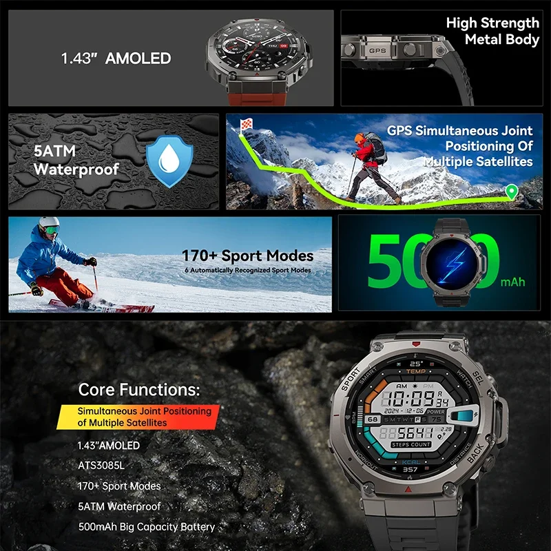 Nowy wojskowy smartwatch DM58  – Outdoor Power Monitor recenzja i cena